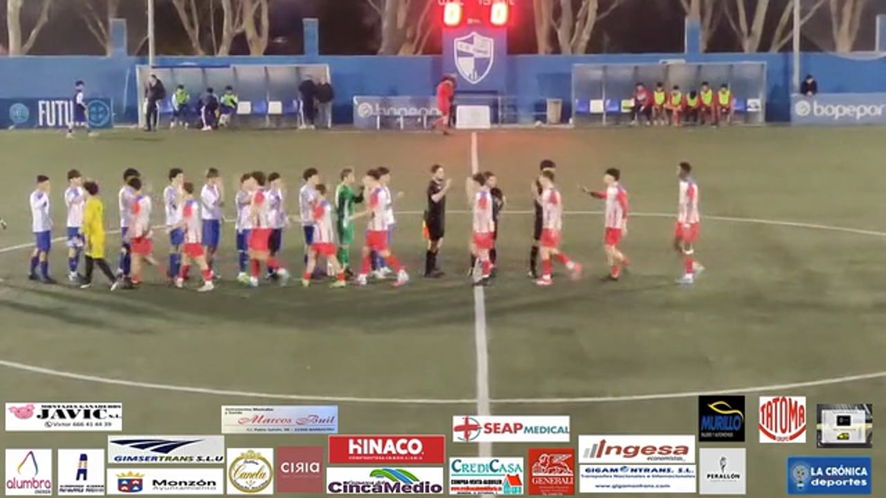 FÚTBOL  RESUMEN Y GOLES  LIGA NACIONAL JUVENIL  CD EBRO  3-1  AT.MONZÓN  GIGAMONTRANS  J-22