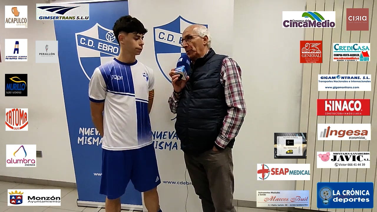 FÚTBOL  LIGA NACIONAL JUVENÍL  J-22  CD EBRO 3-1 AT.MONZÓN GIGAMONTRANS   PABLO CUESTA ROYO ( JUGADOR CD EBRO )