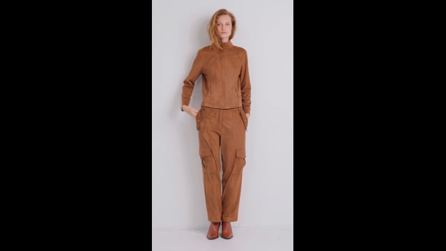 Jaqueta Suede Camel Antonia