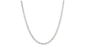 3.00 ct. t.w. Lab-Grown Diamond Tennis Necklace in 18kt Gold Over Sterling