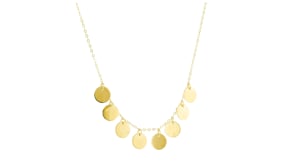 Italian 14kt Yellow Gold Multi-Disc Necklace