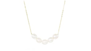 4-4.5mm Cultured Pearl Necklace in 14kt Yellow Gold