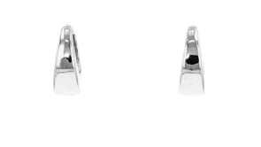 Sterling Silver-Plated Chunky Hoop Earrings