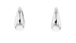 Sterling Silver-Plated Oval Hoop Earrings