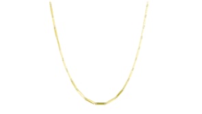 Italian 10kt Yellow Gold Rectangular-Link Necklace