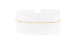 1mm 14kt Yellow Gold Diamond-Cut Bead Bracelet