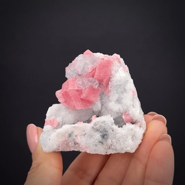 Rhodochrosite and Fluorite on Quartz - JSTL26-23 - Sunnyside Mine