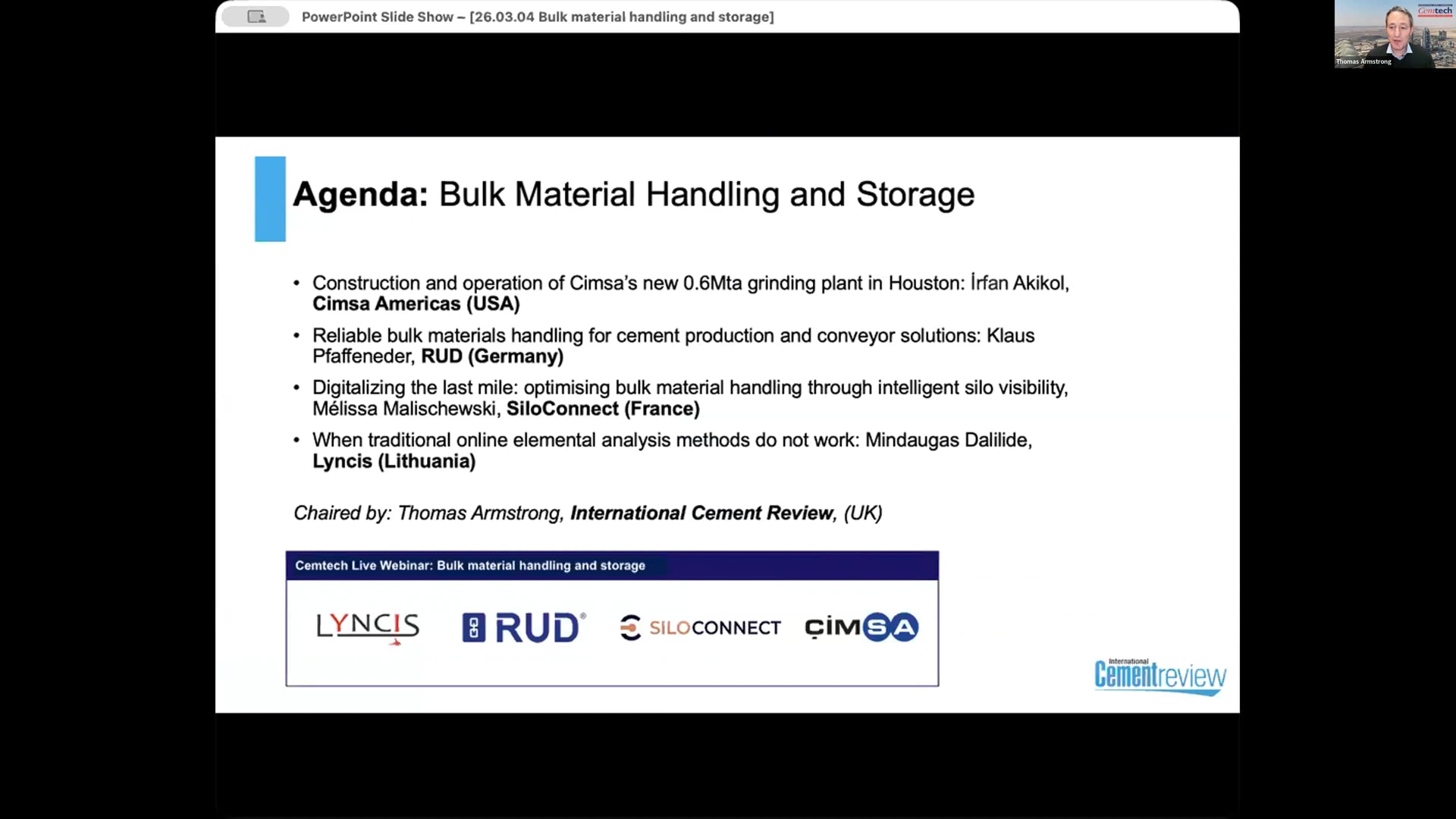 Cemtech Live Webinar: Bulk Storage and Material Handling