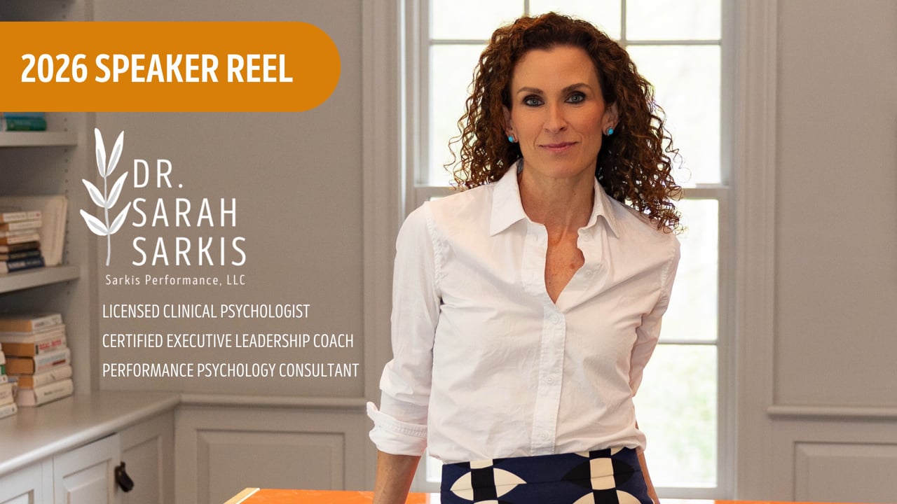 Dr. Sarah Sarkis Speaker Reel