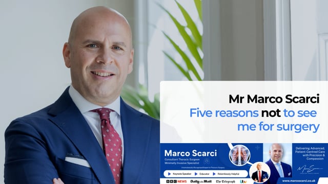 Marco Scarci - 5 Reasons Not to See Me for Surgery