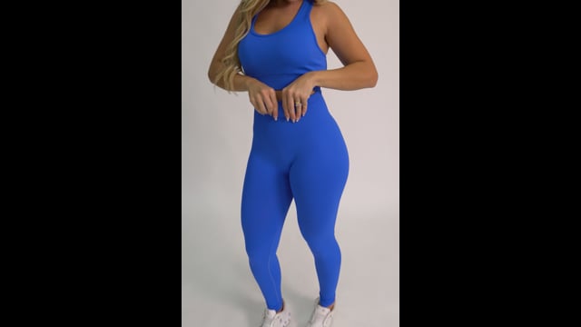 Legging Cintura Alta Fitness Azul Full
