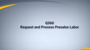 Request Presales Labor for Sales Opportunity