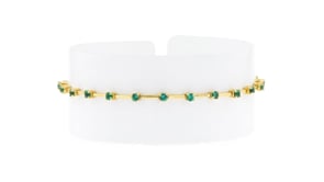 1.00 ct. t.w. Lab-Grown Emerald Bracelet in 18kt Gold Over Sterling