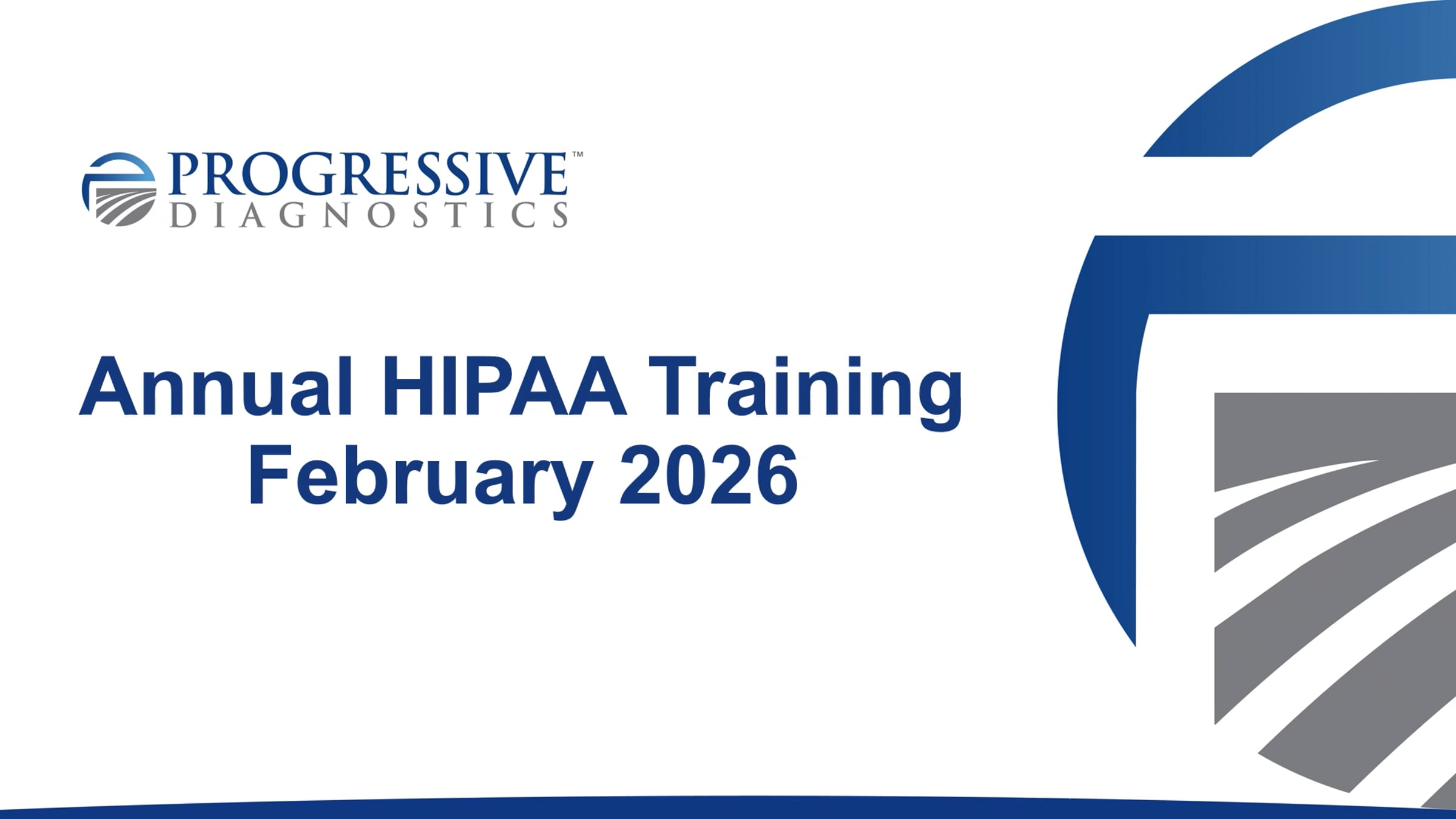 Progressive Diagnostics - 2026 HIPAA Training | Videos & Movies on Vimeo