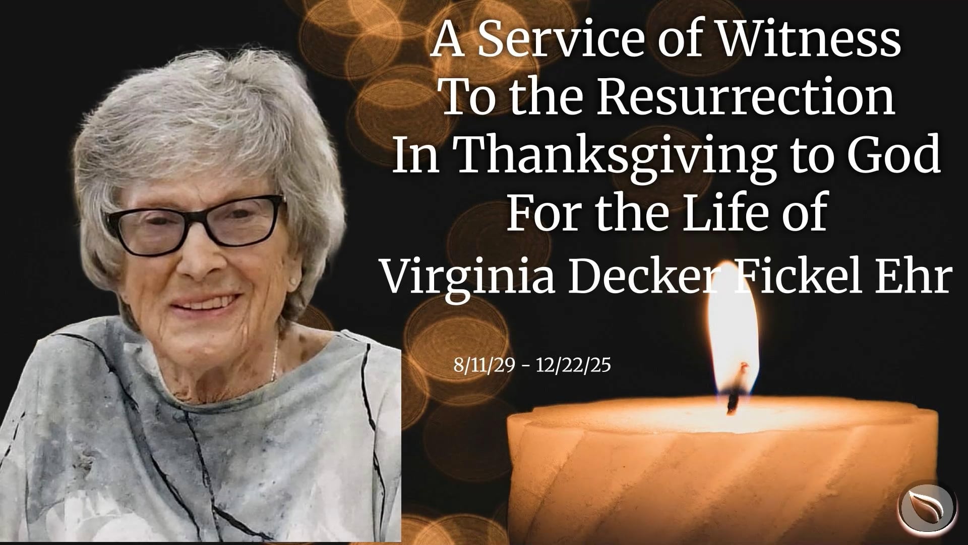 3-7-2026: Memorial Service for Virginia "Ginny" Ehr