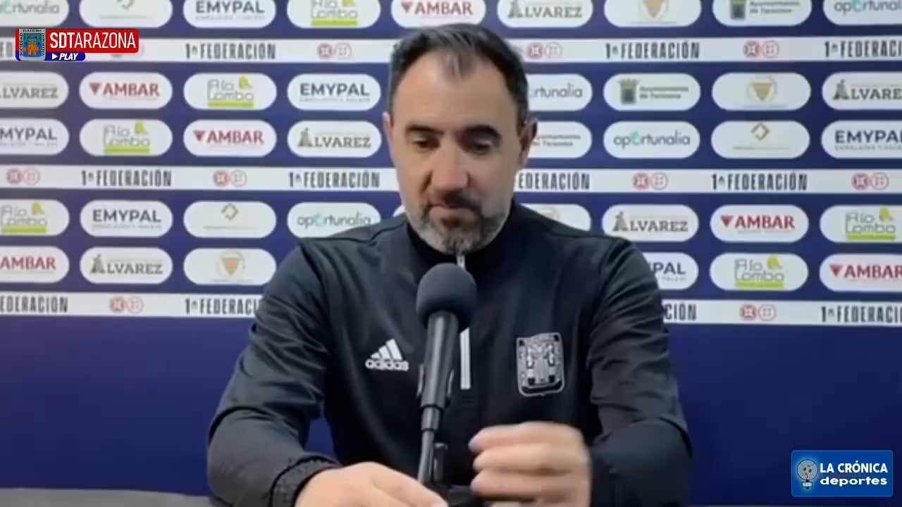 LA PREVIA / SD Tarazona - FC Cartagena / JUANMA BARRERO (Entrenador Tarazona) J27 - 1ª RFEF G2 / Fuente: SD Tarazona