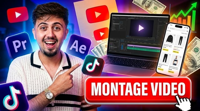 réaliser votre montage vidéo pour YouTube/ADS/VSL/PODCAST