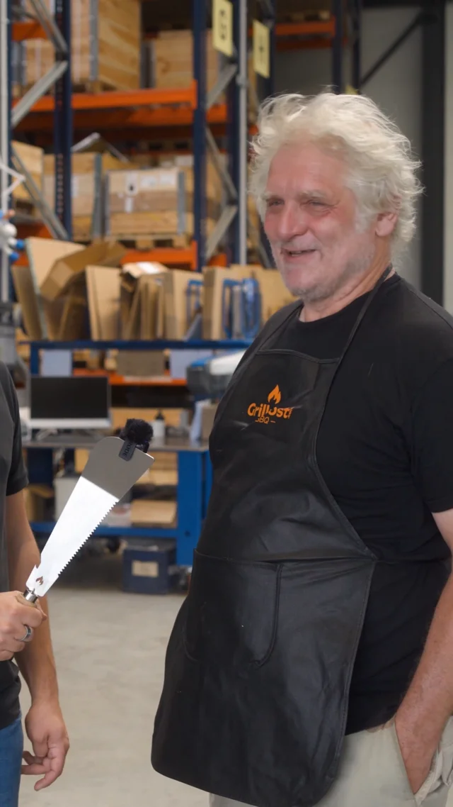 Visitor at the barbecue course