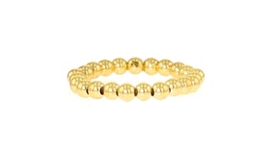 14kt Yellow Gold Bead Stretch Ring