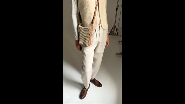 Bolsa Palma Tricô Off White