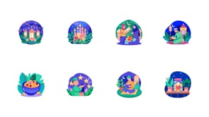 Animated Ramadan and Eid Set, a Person Illustration by Brickclay (Thumbnail 5 of 5)