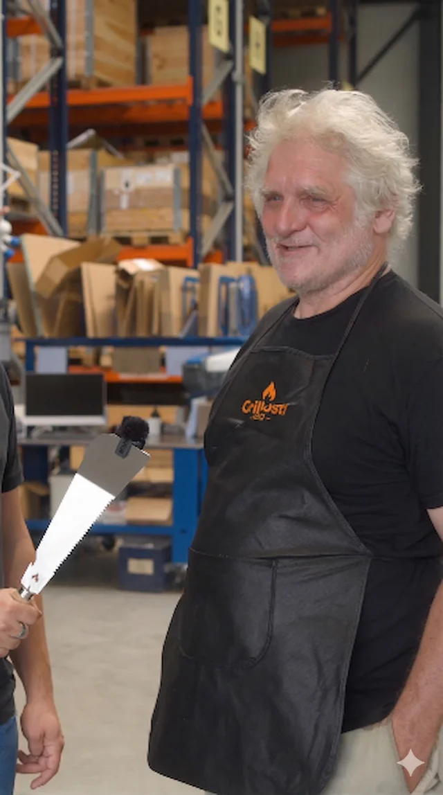 Besucher beim Grillkurs