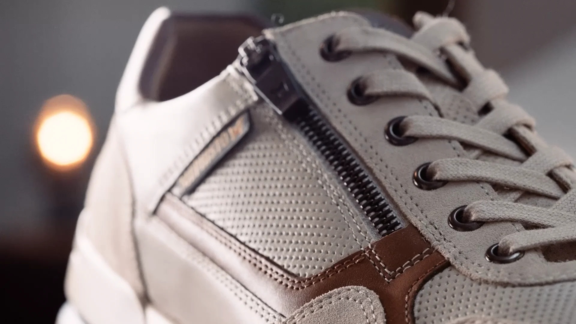 MEPHISTO BRADLEY | Hombre Sneaker Gris Cuero Liso | Mephisto.com