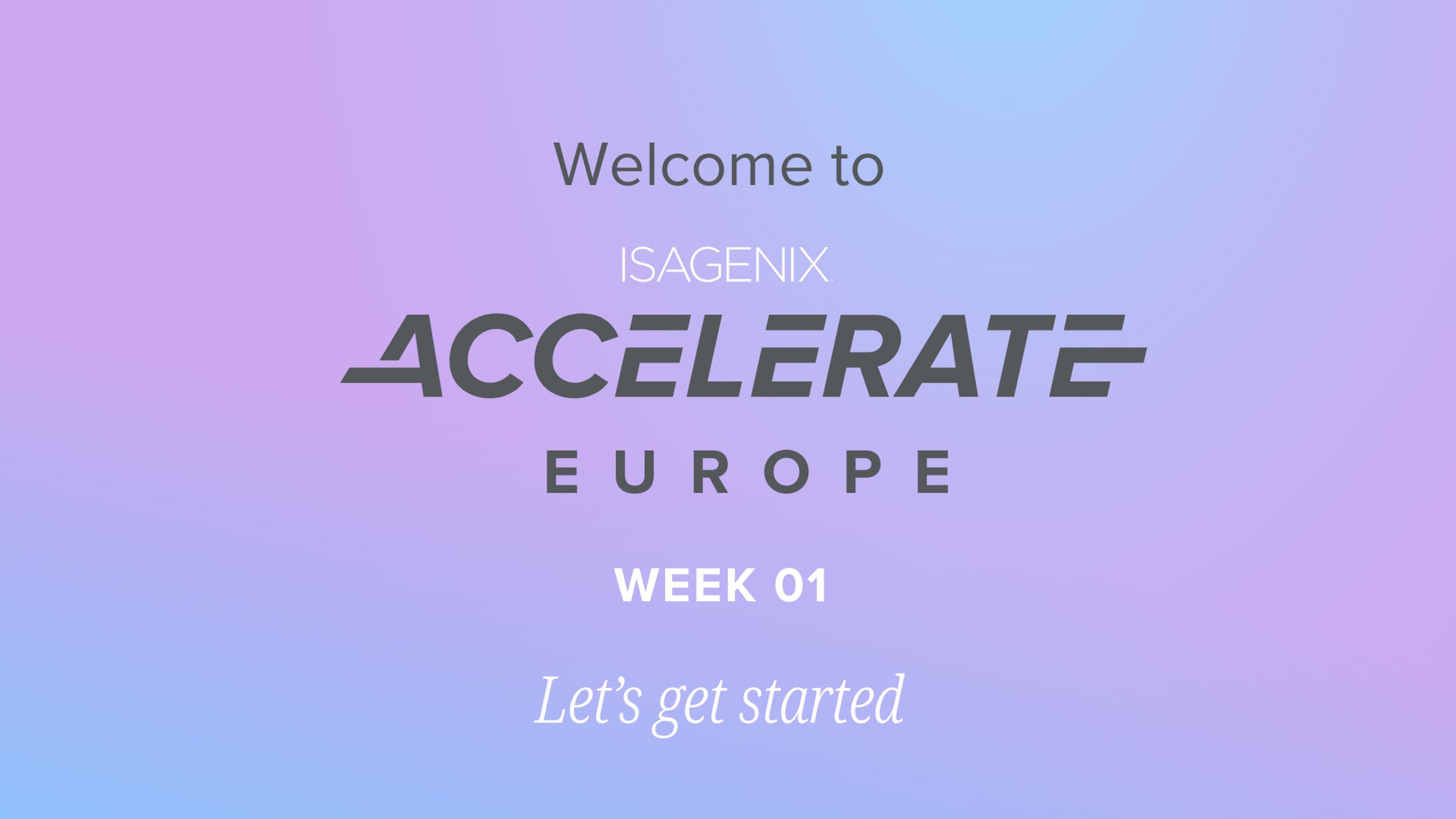 Accelerate Training Week 1 | Videos & Movies on Vimeo