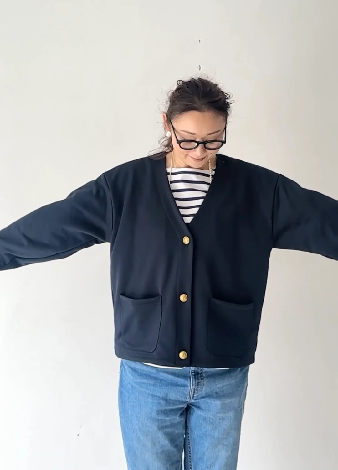 ⭐️新品 cloth ＆ cross Vネック金ボタンカットソーカーディガン Vネック金ボタンカットソーカーディガン | HUG O WaR ONLINE STORE