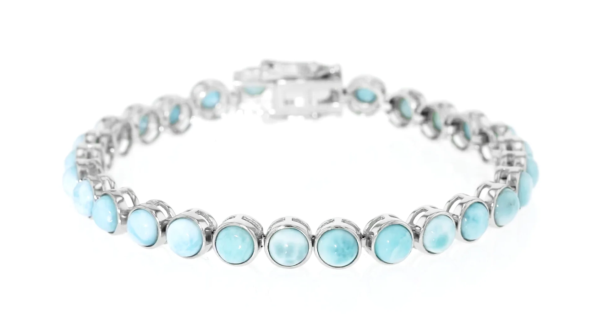 5mm Larimar Tennis Bracelet in Sterling Silver | Ross Simons