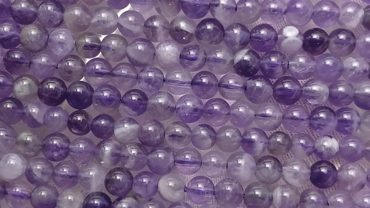 アメジスト ミックスアメジスト（紫水晶） ラウンド4mm 1連｜天然石ビーズの卸問屋