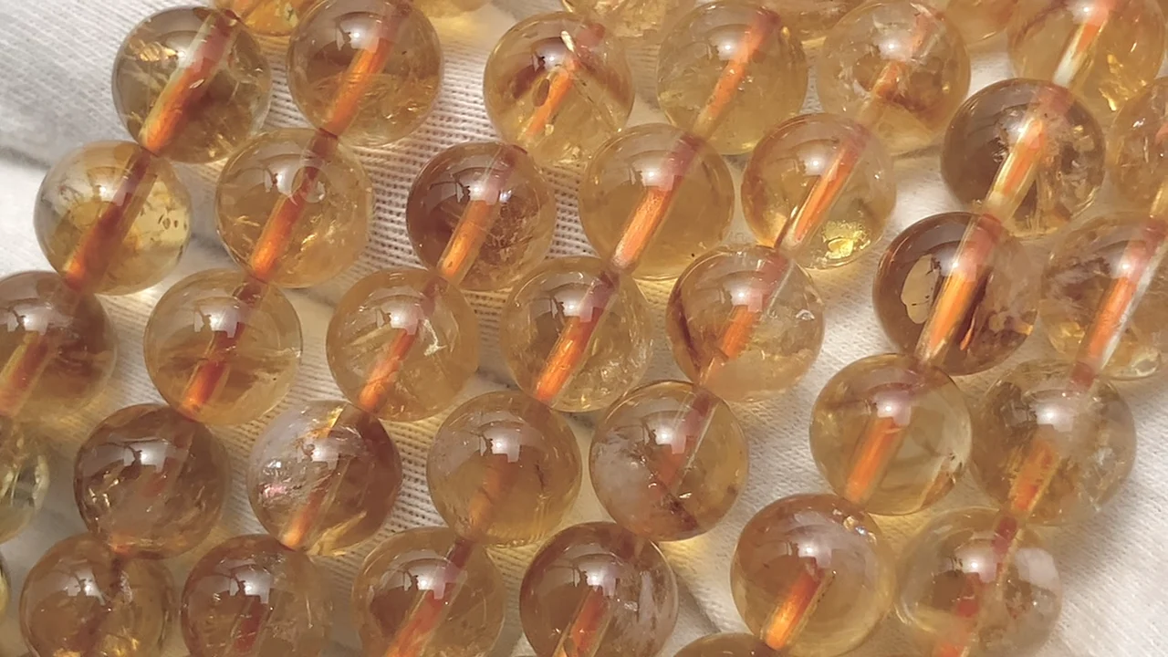 ブランデーファントムシトリン ラウンド8mm ブレスレット｜天然石