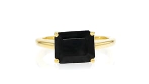 Onyx East-West Ring in 18kt Gold Over Sterling