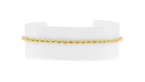 Italian 2.1mm 10kt Yellow Gold Rope-Chain Bracelet
