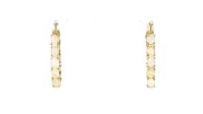 Opal Inside-Outside Hoop Earrings in 18kt Gold Over Sterling