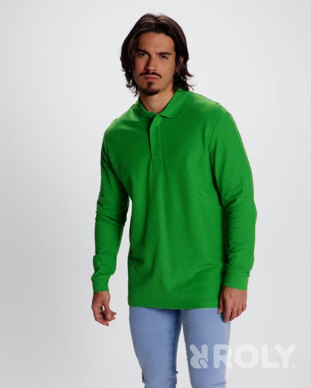 Polo bărbătesc cu mâneci lungi Estrella, Bleu ciel, 3xl