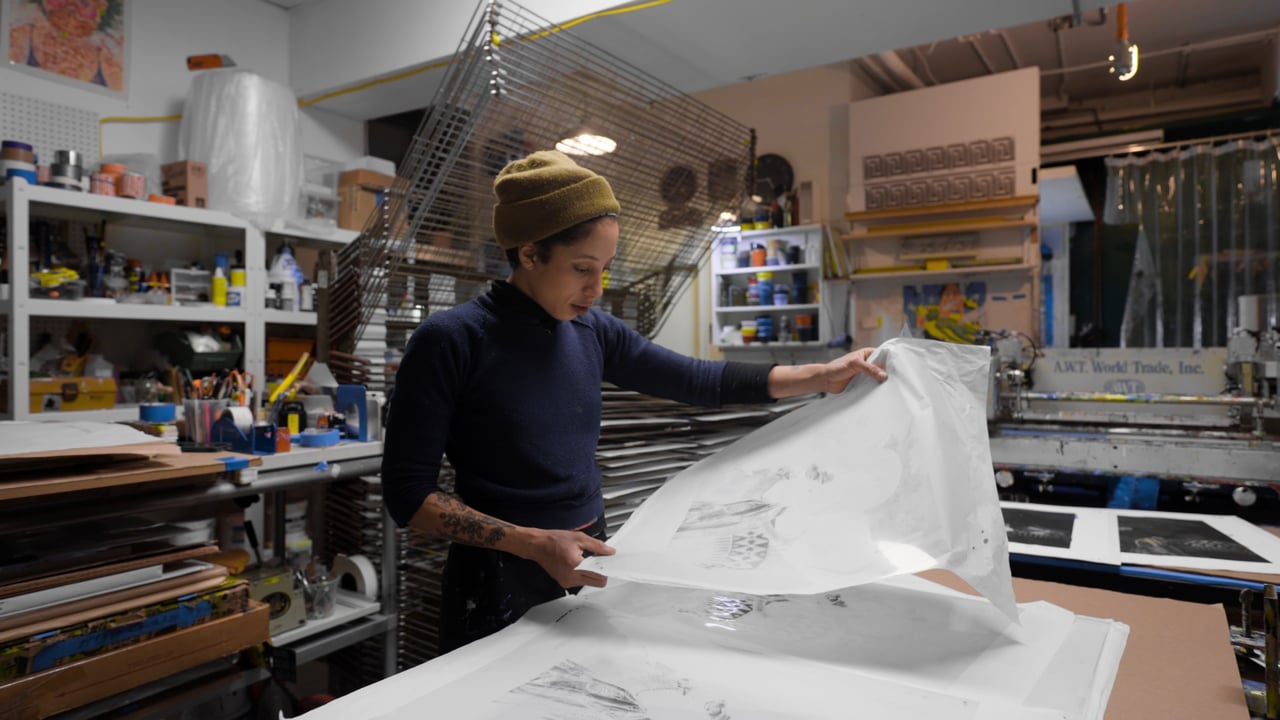 In the Studio: Leslie Diuguid on printing Cinga Samson’s ‘Oonomboyi 4’