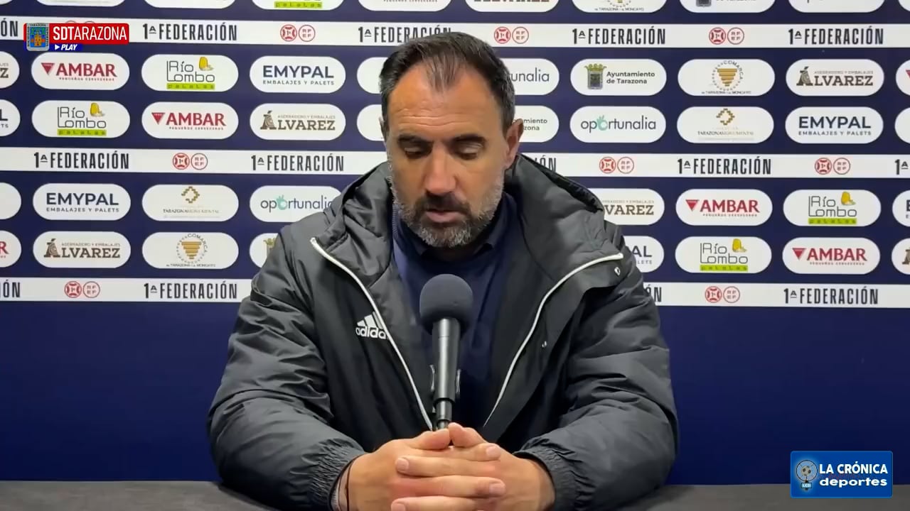 JUANMA BARRERO (Entrenador Tarazona) SD Tarazona 1-4 At. Madrileño / J28 - 1ª RFEF / Fuente: SD Tarazona 