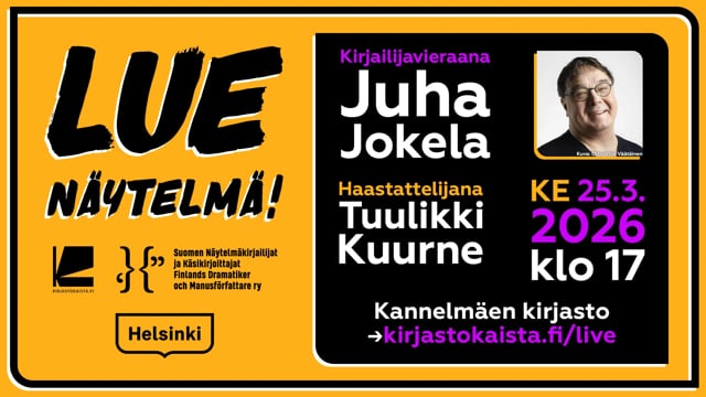 Lue näytelmä! – vieraana Juha Jokela