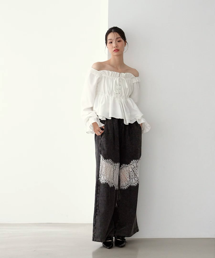 新色入荷】レース切り替えスウェットパンツ | [公式]ヘザー（Heather）通販