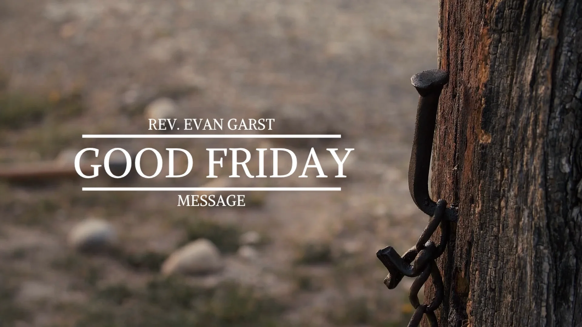 Good Friday, Rev. Evan Garst / Vendredi saint, révérend Evan Garst ...