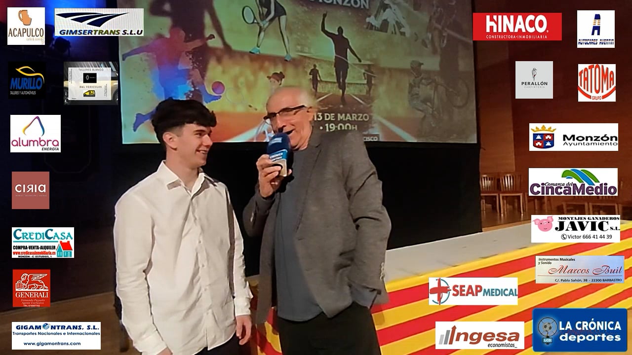 XXXVI  PREMIOS AL DEPORTE MONZÓN 2026   ADRÍAN MARTÍN CABRERO  MEJOR DEPORTISTA  MASCULINO ( PUMPTRACK )  CLUB BIOFRUTAL SPORT