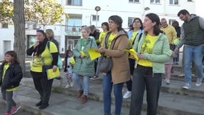 Acció informativa del sector educatiu abans de la vaga de dijous i divendres