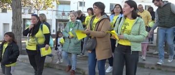 Acció informativa del sector educatiu abans de la vaga de dijous i divendres