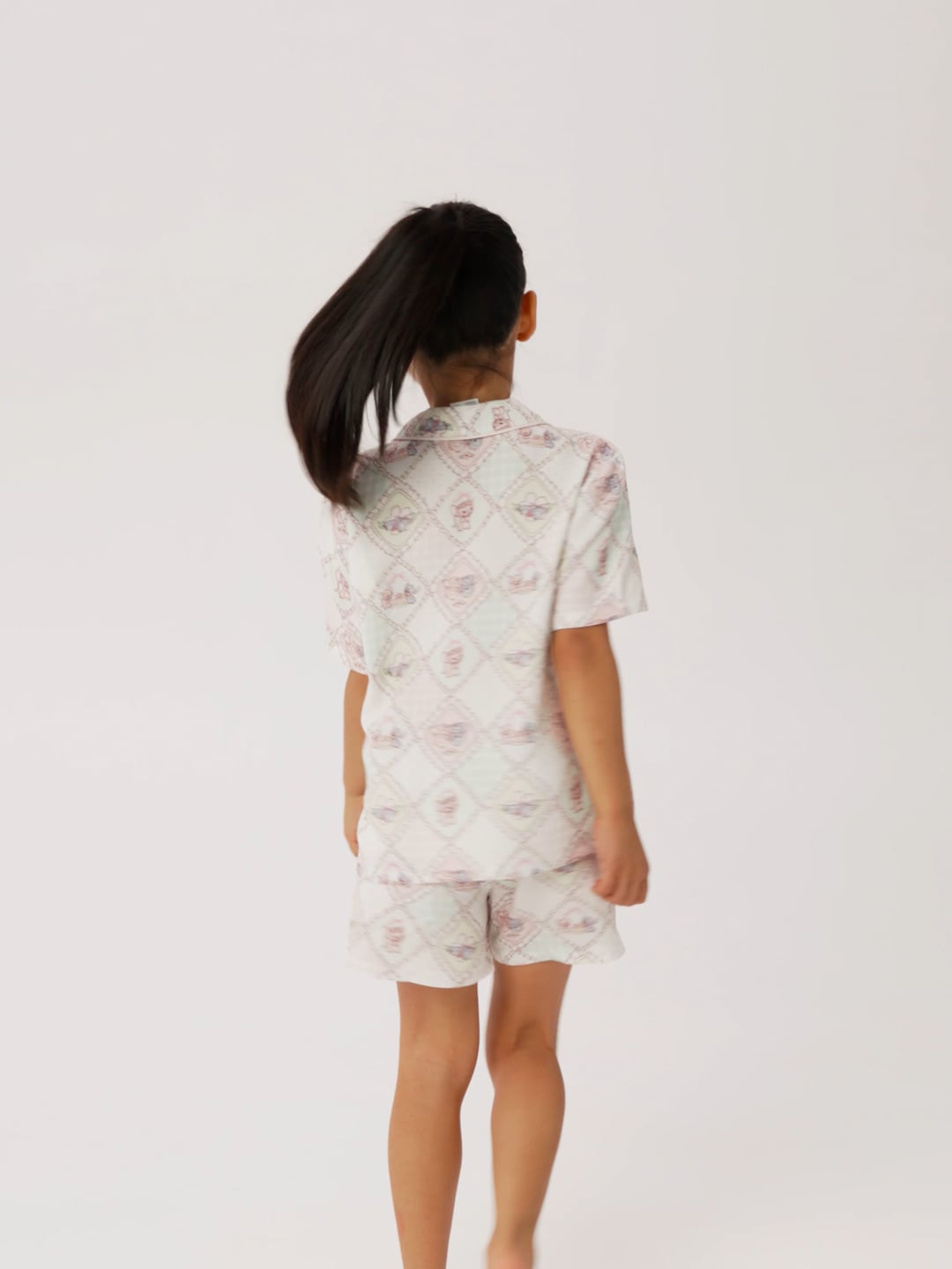 סט פיג’מה קצרה מכופתרת STITCH AND ANGEL