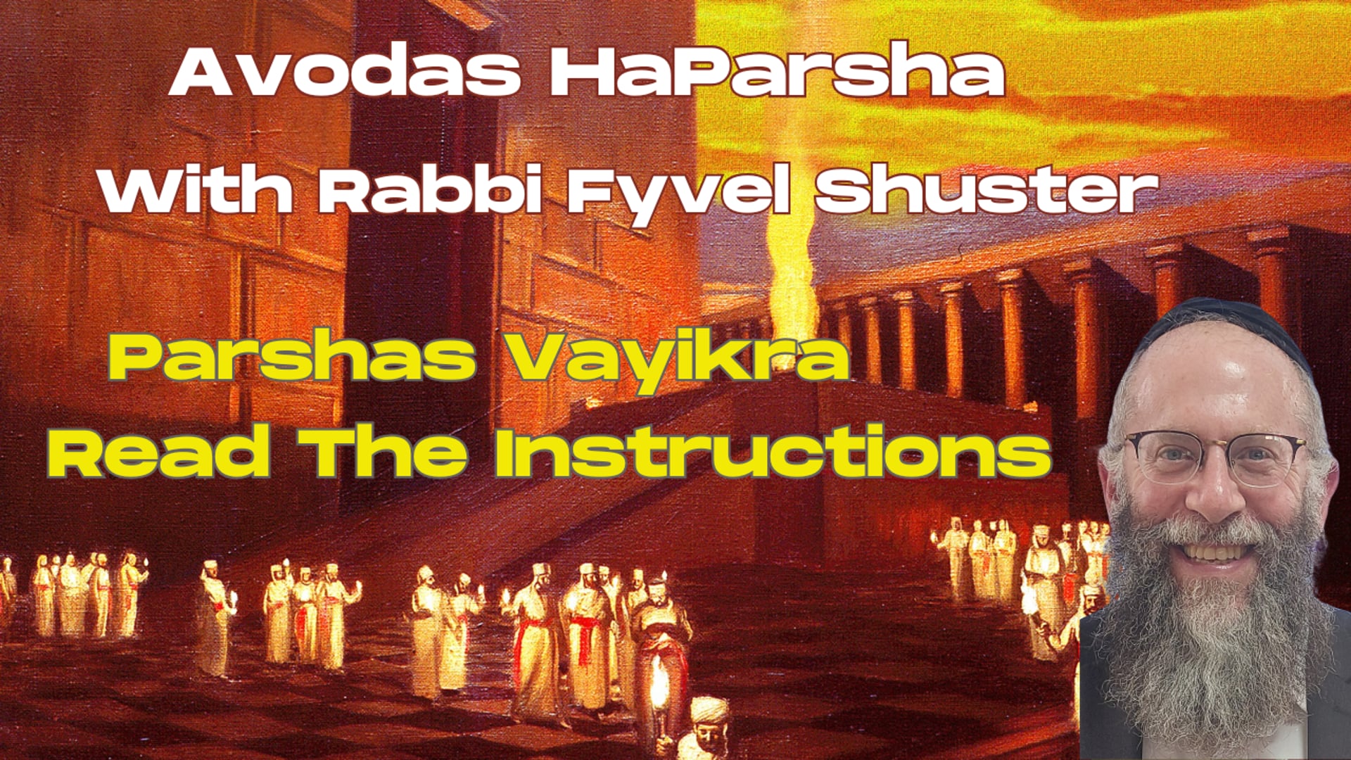 Read The Instructions - Avodas HaParsha Parshas Vayikra