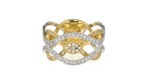 C. 1990 Vintage 1.00 ct. t.w. Diamond Ring in 14kt Two-Tone Gold