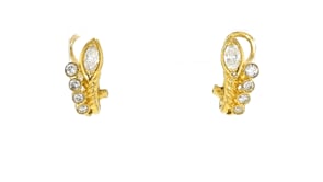 C. 1980 Vintage 1.20 ct. t.w. Diamond Earrings in 14kt Yellow Gold