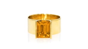 C. 1980 Vintage 2.50 Carat Citrine Ring in 14kt Yellow Gold