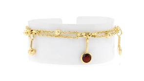 C. 2000 Vintage 2.10 ct. t.w. Multi-Gemstone Drop Bracelet in 18kt Yellow Gold